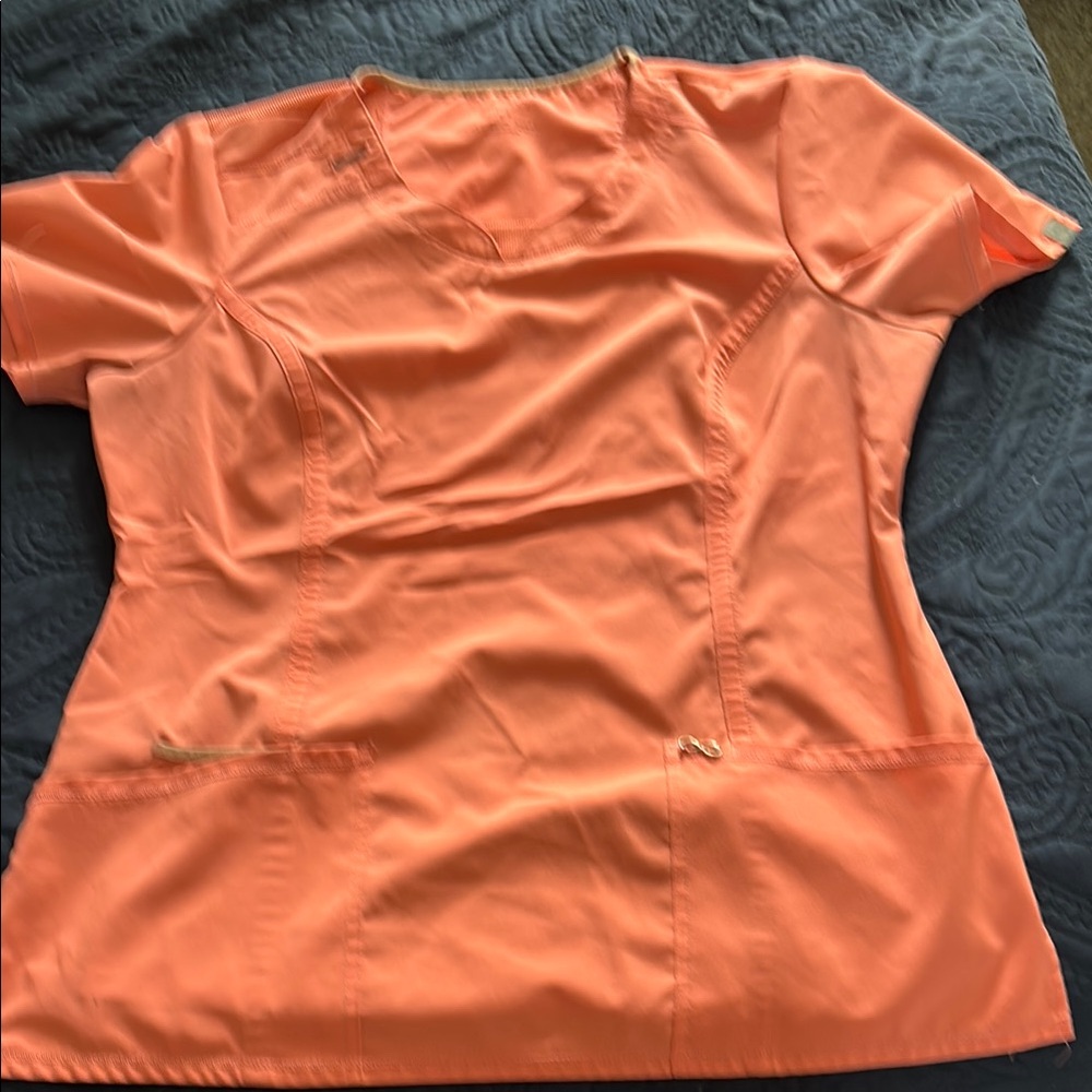 Women's coral scrub top